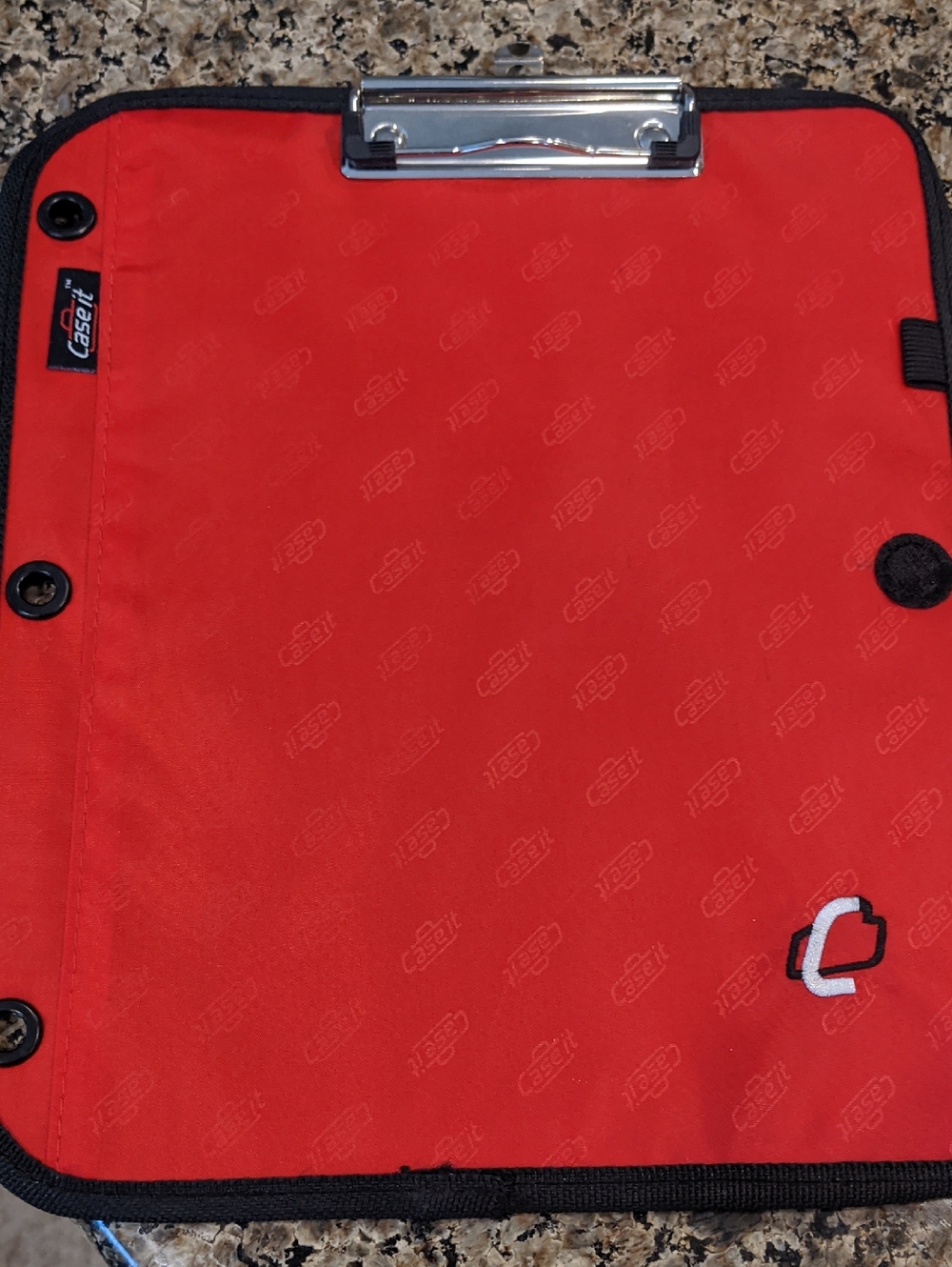 Vtg Case It Binder Accessory Clipboard Back Pocket Holds 8.5x11 Grommets HTF